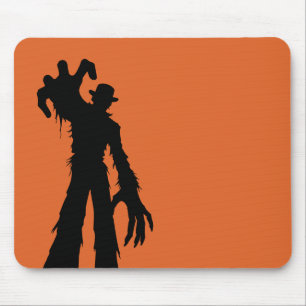 Halloween Vogelscheuche Gruselige Silhouette Orang Mousepad