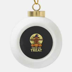Halloween Vogelscheuche Kürbis Streich oder Saß De Keramik Kugel-Ornament