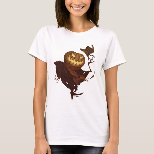 Halloween-Vogelscheuche T-Shirt (Vorderseite)