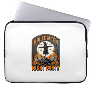 Halloween-Vogelscheuchen-Shirt Vintage-Friedhofspa Laptopschutzhülle