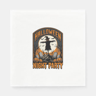 Halloween-Vogelscheuchen-Shirt Vintage-Friedhofspa Serviette
