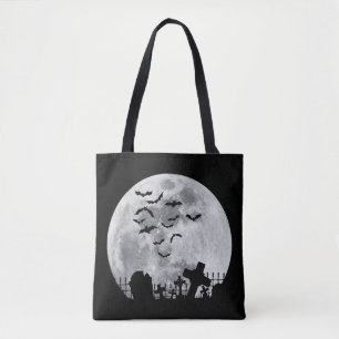 Halloween Vollmond Friedhof Grabstätte Gruselige F Tasche