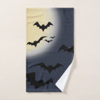 Halloween Vollmond mit Fledermäusen
