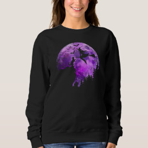 Halloween Vollmondkatze in einer Klippe, auf der d Sweatshirt