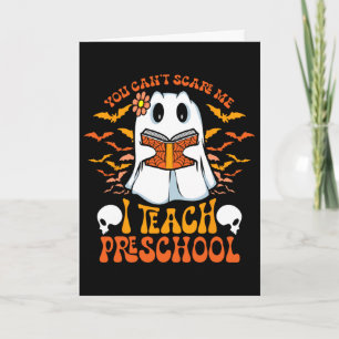 Halloween Vorschullehrer Geist Lehre Sofort Karte