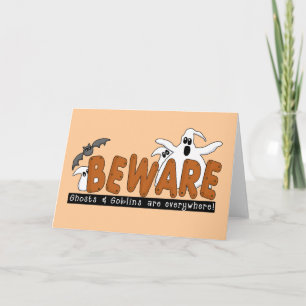 Halloween Vorsicht vor T - Shirt und Geschenken Karte