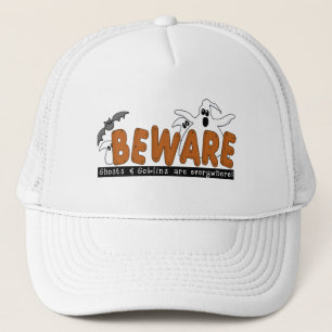 Halloween Vorsicht vor T - Shirt und Geschenken Truckerkappe