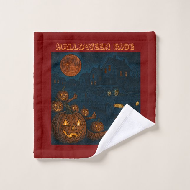 Halloween vous chasser (Gant de toilette)