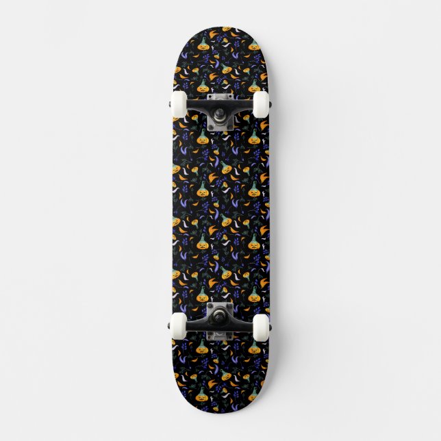 Halloween-Waldskateboard Skateboard (Vorderseite)