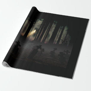 HALLOWEEN WALDZEMENTERIE GESCHENKPAPIER
