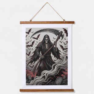 Halloween Wandteppich Mit Holzrahmen