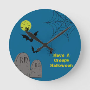 Halloween-Wanduhr Runde Wanduhr