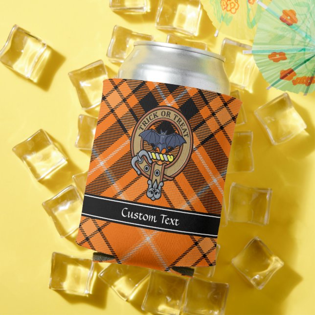 Halloween Wappen über Tartan Flasche Cooler Dosenkühler (In Situ Sommer)