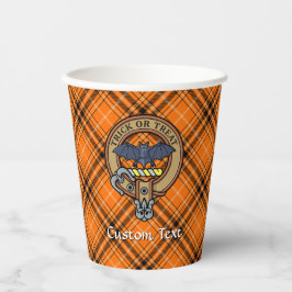 Halloween Wappen über Tartan Paper Cups Pappbecher