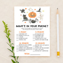Halloween Was ist in deinem Handy Baby Shower Game