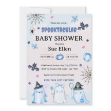Halloween-Wasserfarbe-Geister-Baby-Shower-Einladun