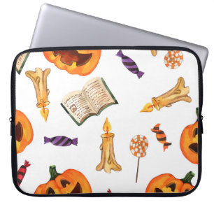 Halloween Wasserfarbe: Saisonales Muster Laptopschutzhülle