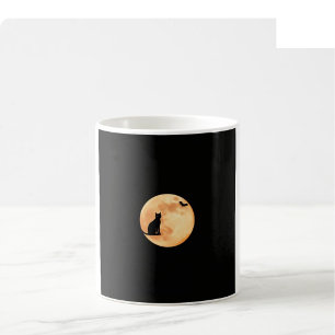 Halloween-Wasserfarben-Tasse - Schwarz & Orange Kaffeetasse