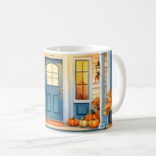 Halloween Wasserfarbenfallpumpen auf der Vordersei Kaffeetasse