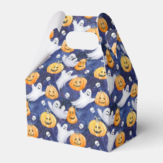 Halloween Wasserfarbmuster Geschenkschachtel (Vorderseite)
