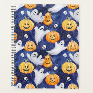 Halloween Wasserfarbmuster Planer