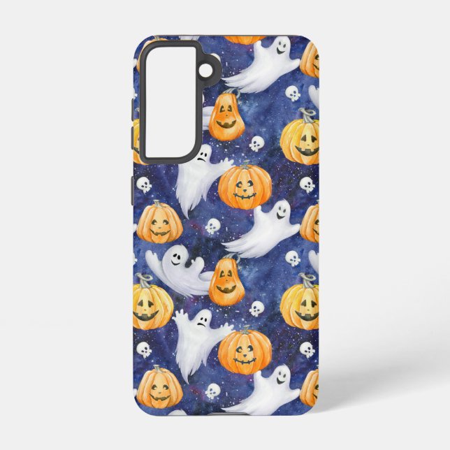 Halloween Wasserfarbmuster Samsung Galaxy Hülle (Rückseite)