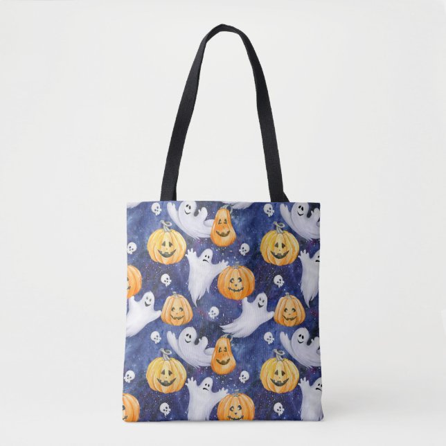 Halloween Wasserfarbmuster Tasche (Vorderseite)