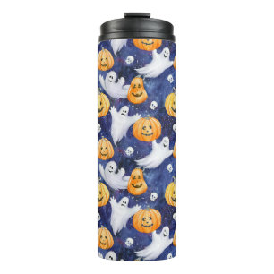 Halloween Wasserfarbmuster Thermosbecher