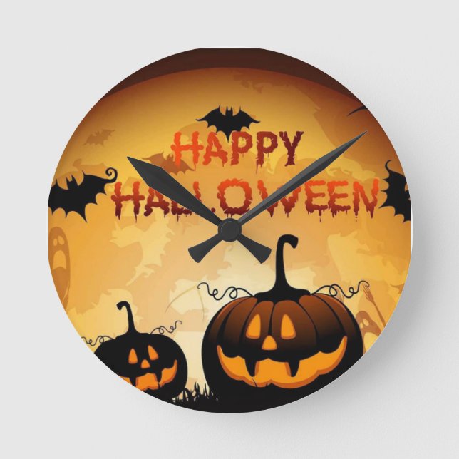 Halloween watch runde wanduhr (Vorderseite)