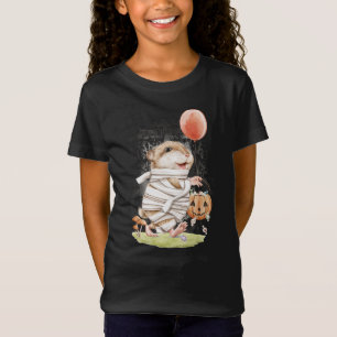 Halloween Watercolor Mummy Hamster T-Shirt
