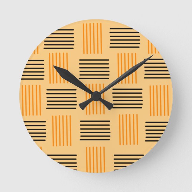Halloween Weave Runde Wanduhr (Vorderseite)