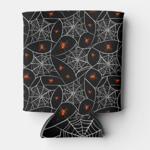 Halloween Web und Spinnen Hintergrund. Dosenkühler