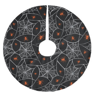 Halloween Web und Spinnen Hintergrund. Polyester Weihnachtsbaumdecke