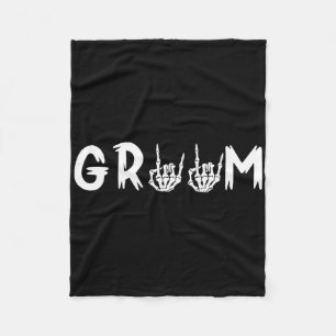 Halloween Wedding Bride Groom Skelett bis zum Tod Fleecedecke