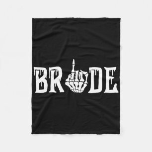 Halloween Wedding Bride Groom Skelett bis zum Tod Fleecedecke