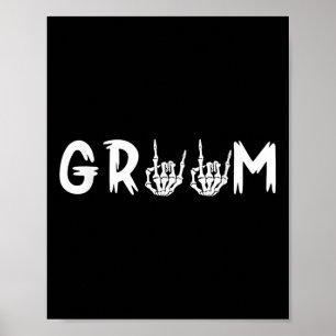 Halloween Wedding Bride Groom Skelett bis zum Tod Poster