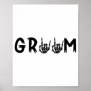 Halloween Wedding Bride Groom Skelett bis zum Tod Poster