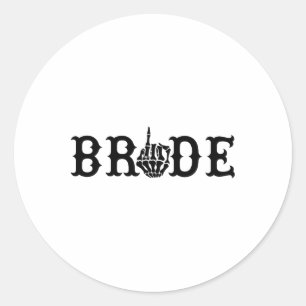 Halloween Wedding Bride Groom Skelett bis zum Tod Runder Aufkleber