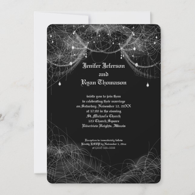 halloween wedding Invitation Einladung (Rückseite)