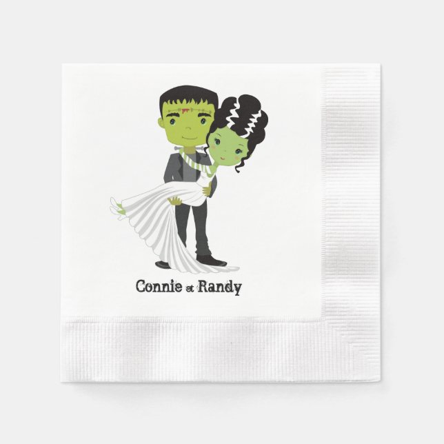 Halloween Wedding Napkin Serviette (Vorderseite)
