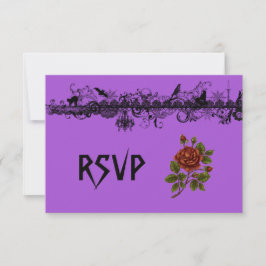 Halloween Wedding RSVP Karte