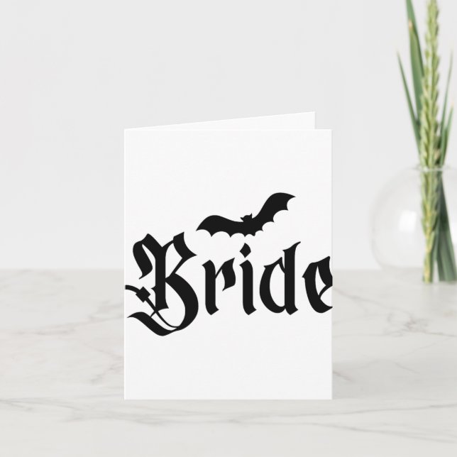Halloween Wedding Spooky Bride Groom Couple Matchi Karte (Vorderseite)
