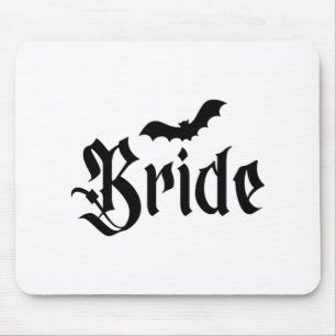 Halloween Wedding Spooky Bride Groom Couple Matchi Mousepad
