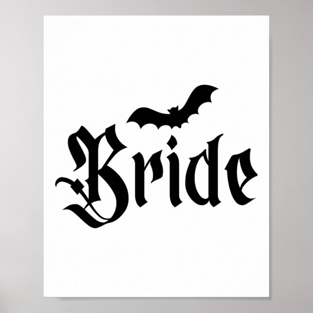 Halloween Wedding Spooky Bride Groom Couple Matchi Poster (Vorne)