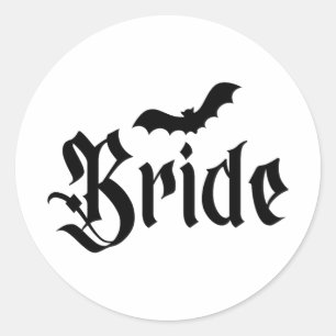 Halloween Wedding Spooky Bride Groom Couple Matchi Runder Aufkleber