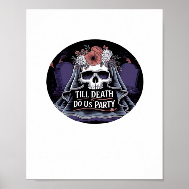 Halloween Wedding Spooky Wedding Halloween-Party T Poster (Vorne)