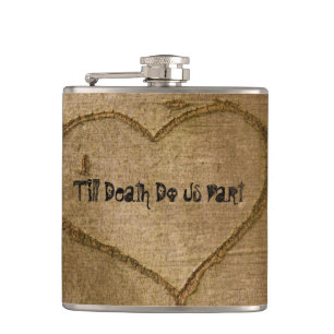 Halloween Wedding Vinyl Flask Flachmann