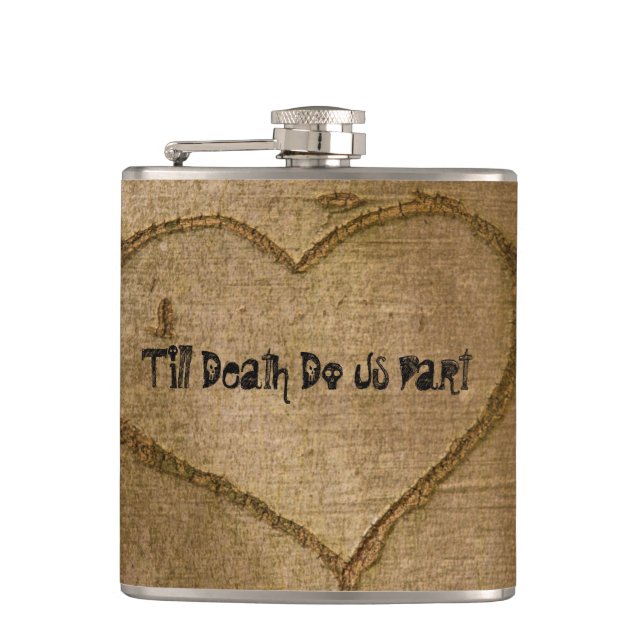 Halloween Wedding Vinyl Flask Flachmann (Vorderseite)