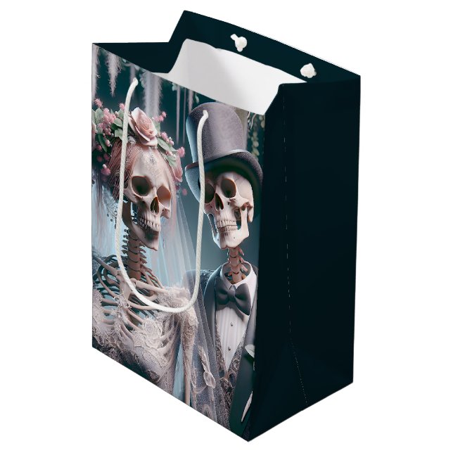 Halloween Wedple Mittlere Geschenktüte (Vorderseite Schrägansicht)