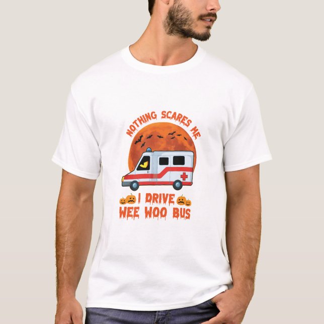 Halloween WEE WOO BUS T-Shirt (Vorderseite)